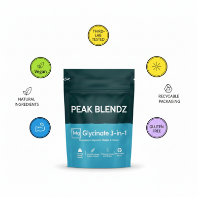 PEAK BLENDZ - Magnesium Glycinate 3-in-1 formula for Balance+